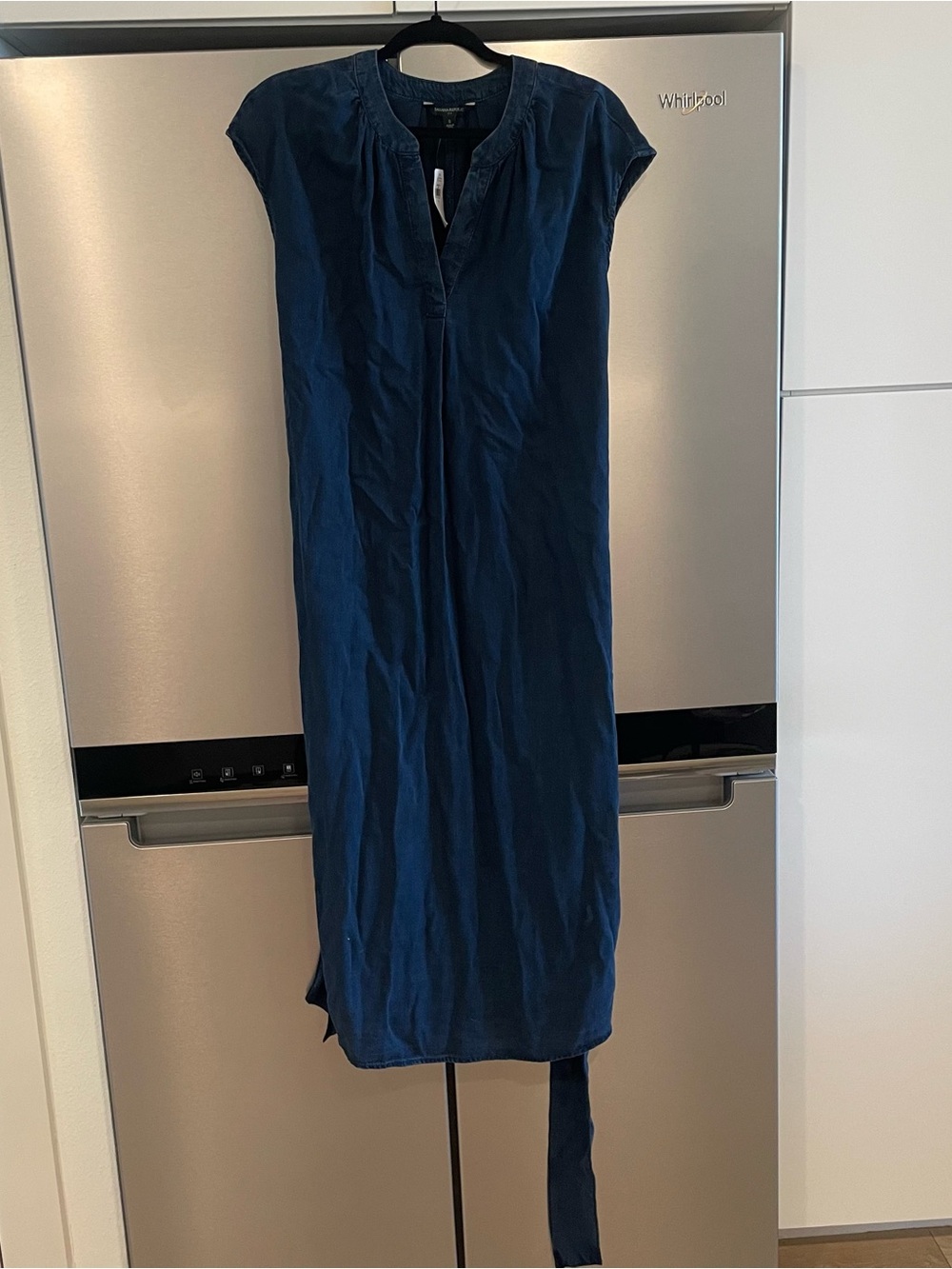 Banana Republic Navy Cap-Sleeve Maxi Dress Size Small